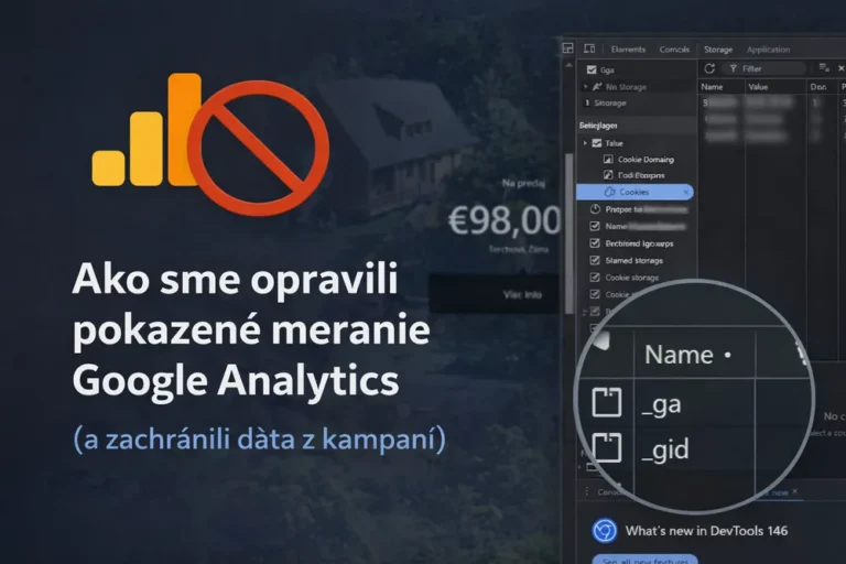 Nefunkčný Google Analytics = stratené dáta. Takto sme to opravili.